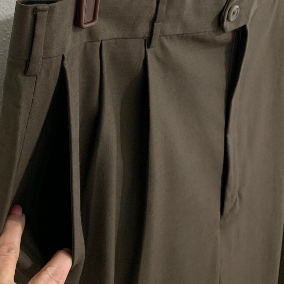 (T128) RBM Platinum Men’s 44x32 Olive Green Dress Pant, Rise 14, Leg 10, Nice! - Picture 6 of 15